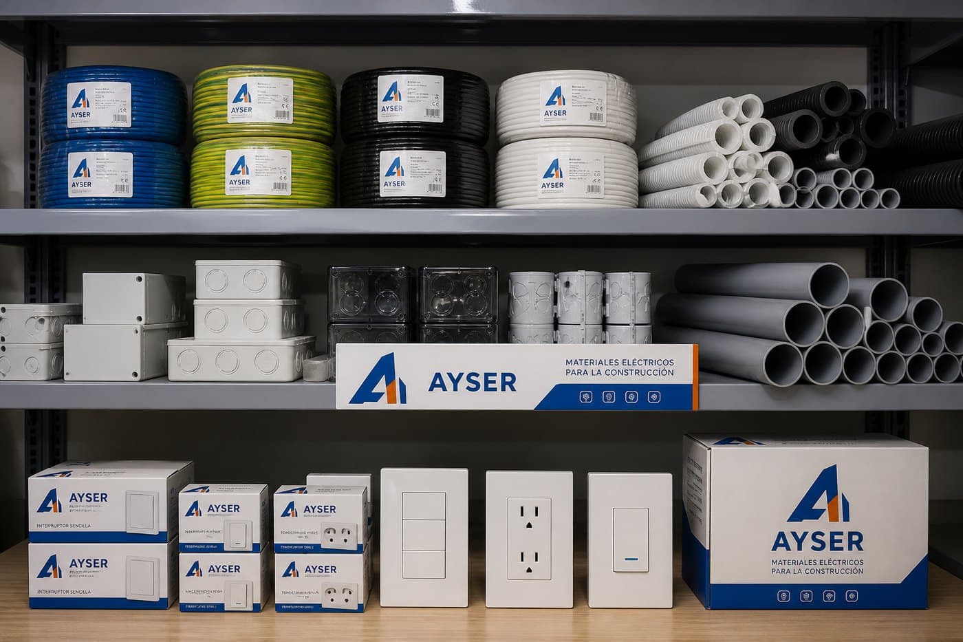 Ayser İnşaat elektrik malzemeleri stok görünümü