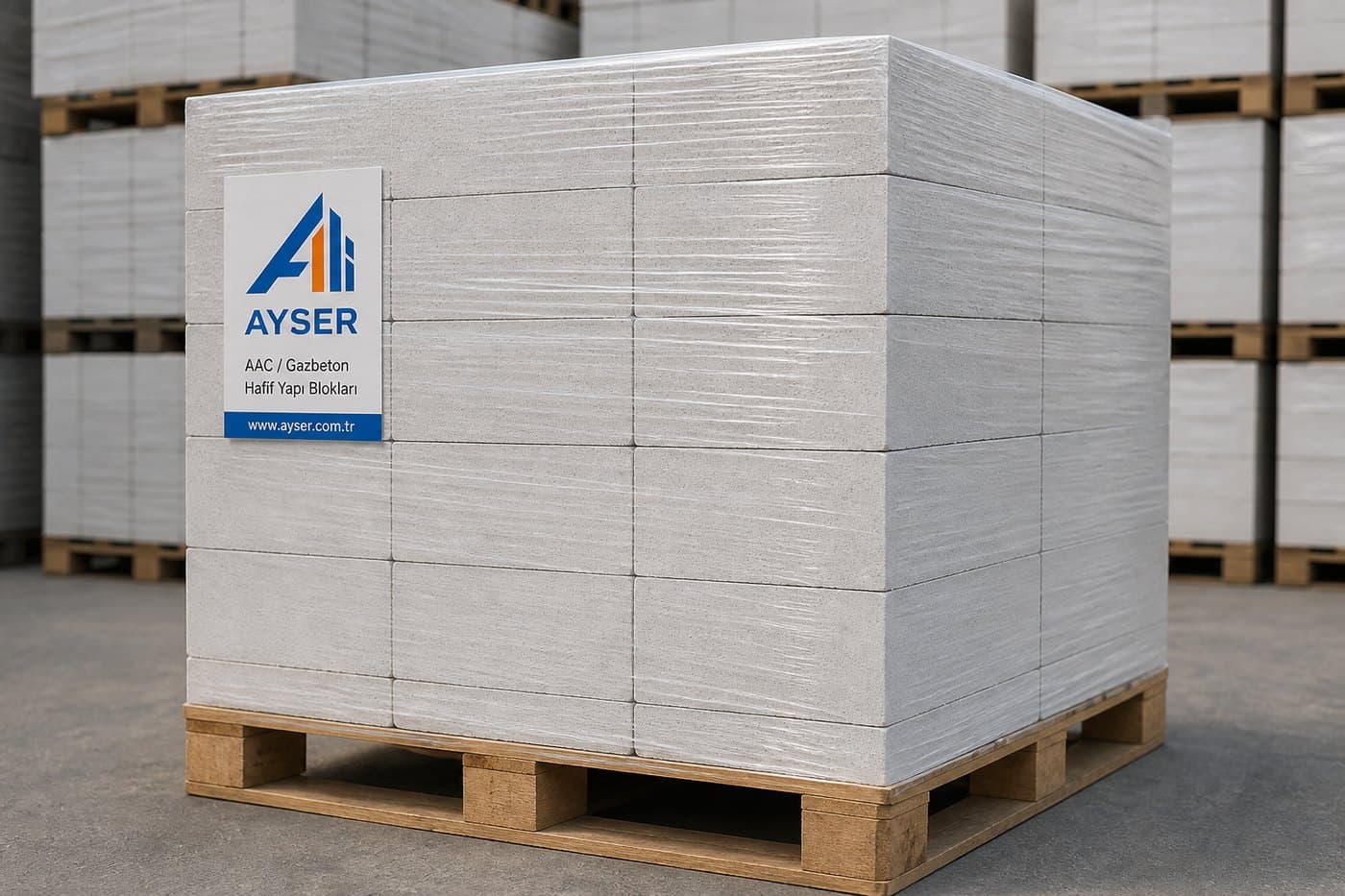Ayser İnşaat Yutong gazbeton blok paletleri