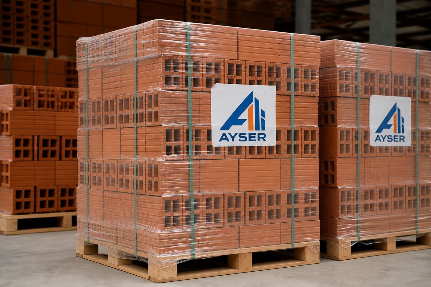Ayser İnşaat inşaat tuğlası istifleri